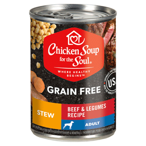 Chicken Soup GF Beef & Legumes Canned Stew Dog Food 12/13oz Case chicken soup, canned, dog food, grain free, gf, Beef, Legumes 